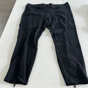 CAbi Black Track Pants with Stretchy Fabric and Streamlined Fit